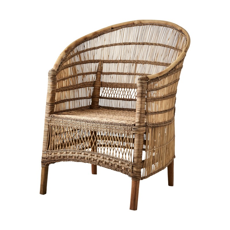 BRASIL RATTAN ARMCHAIR NATURAL 90 - CHAIRS, STOOLS